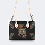 Snake&Tiger Print - Leather Handbag