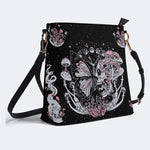Tarot Skull Butterfly Print - Bucket Bag