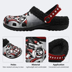 Christmas Dark Art Print - Fur Lined Slippers/Sandals