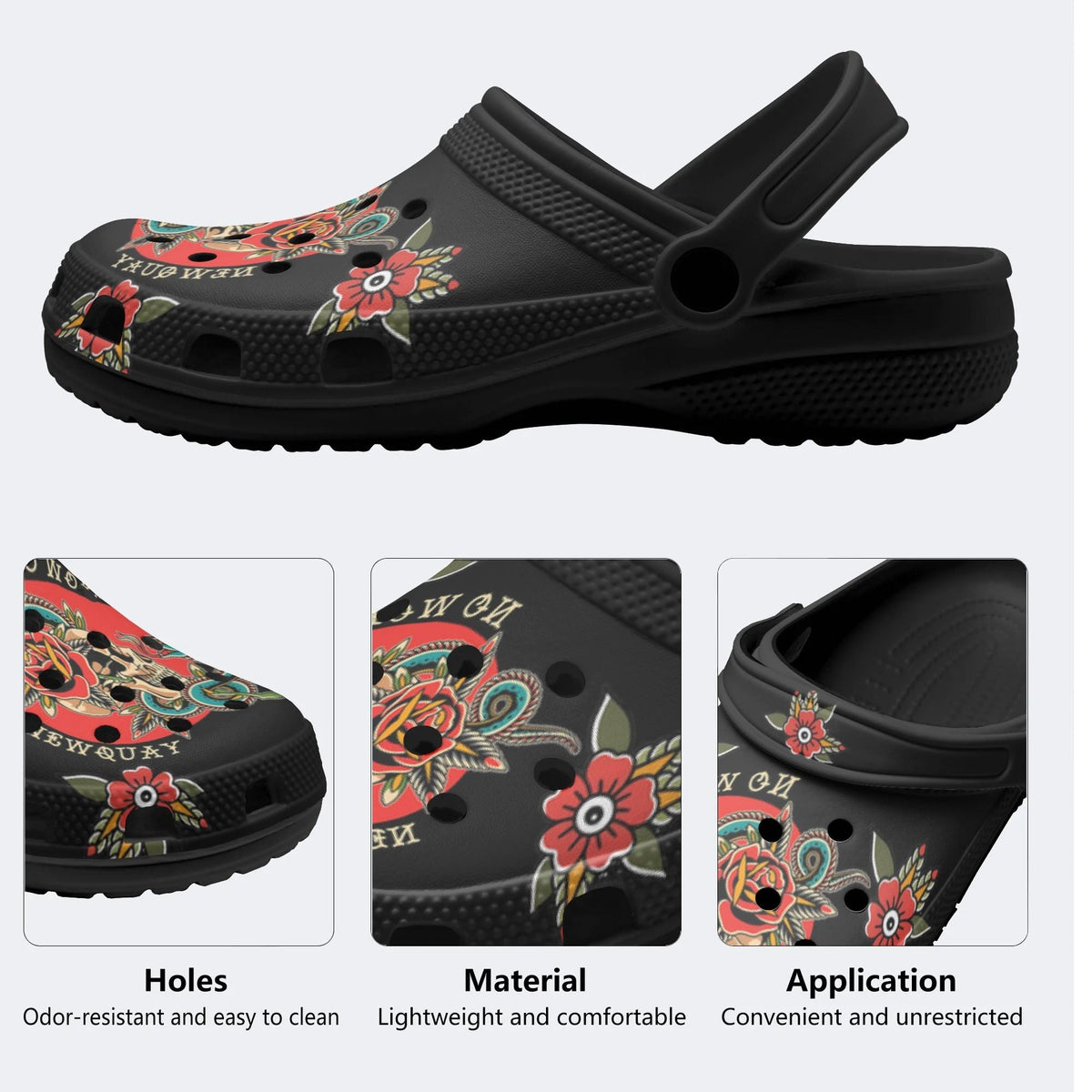 Skull And Snake Print - Slippers/Sandals