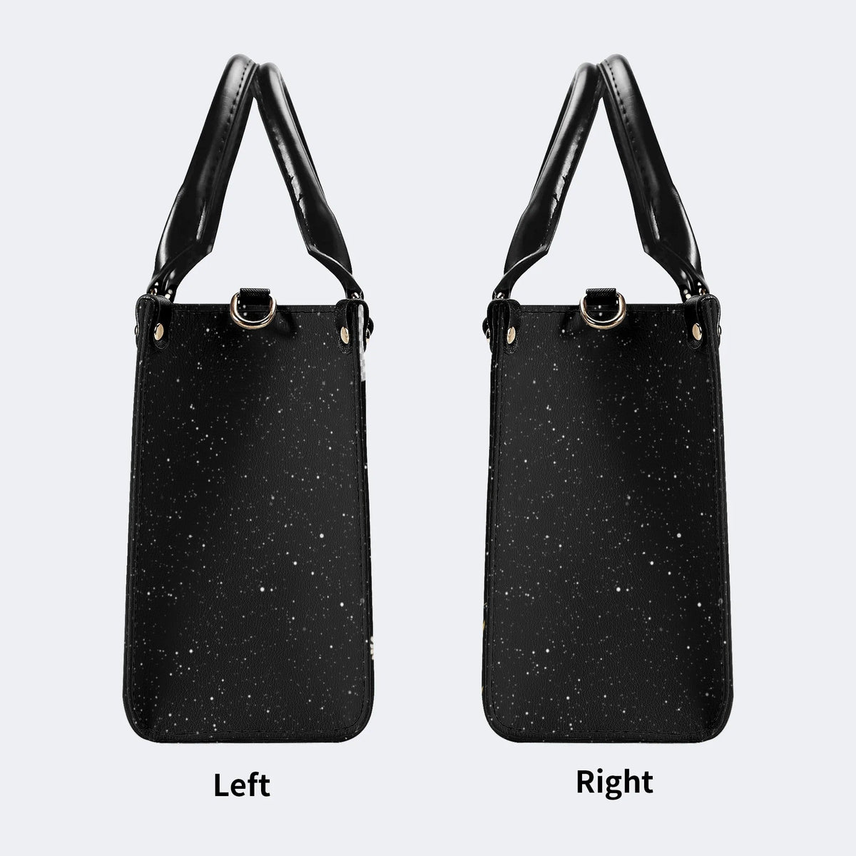 Starry Night Mushroom Moth Print - Leather Handbag