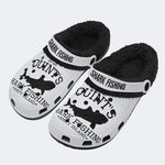 Quint's Shark Fishing Jaws Print - Fur Lined Slippers/Sandals