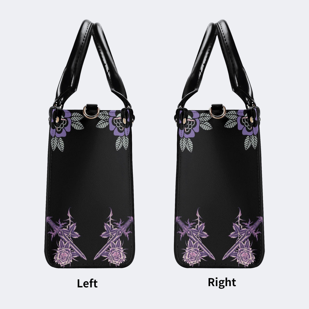 Unisex Devil Art Print - Leather Handbag