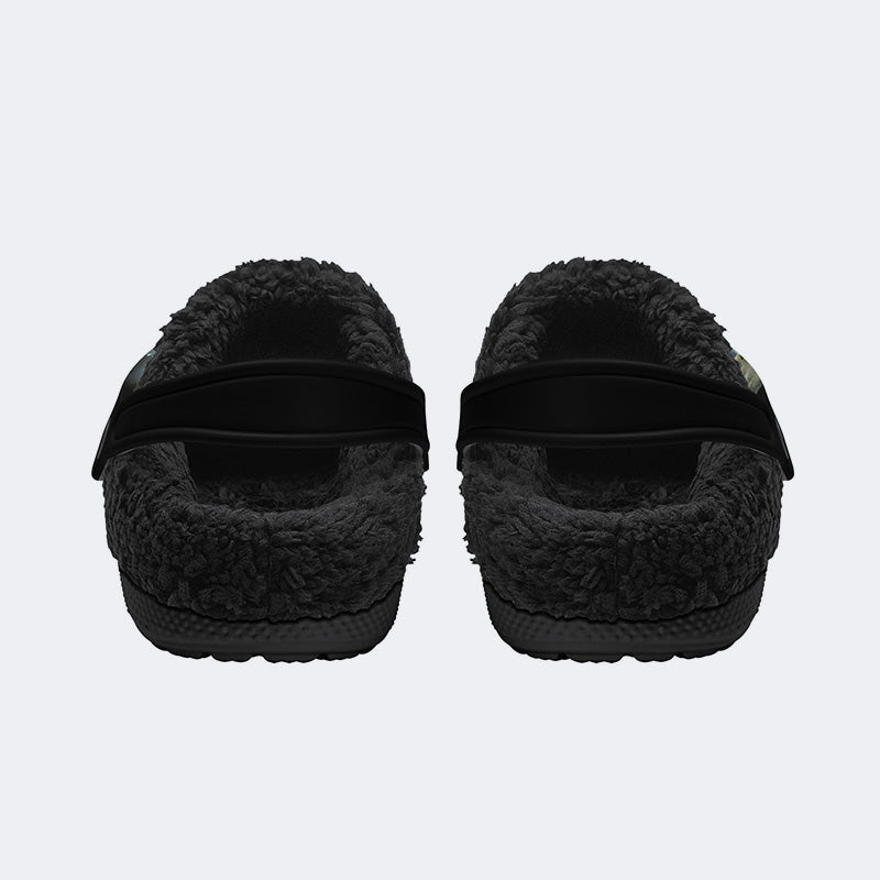 City of the Living Dead Print - Fur Lined Slippers/Sandals