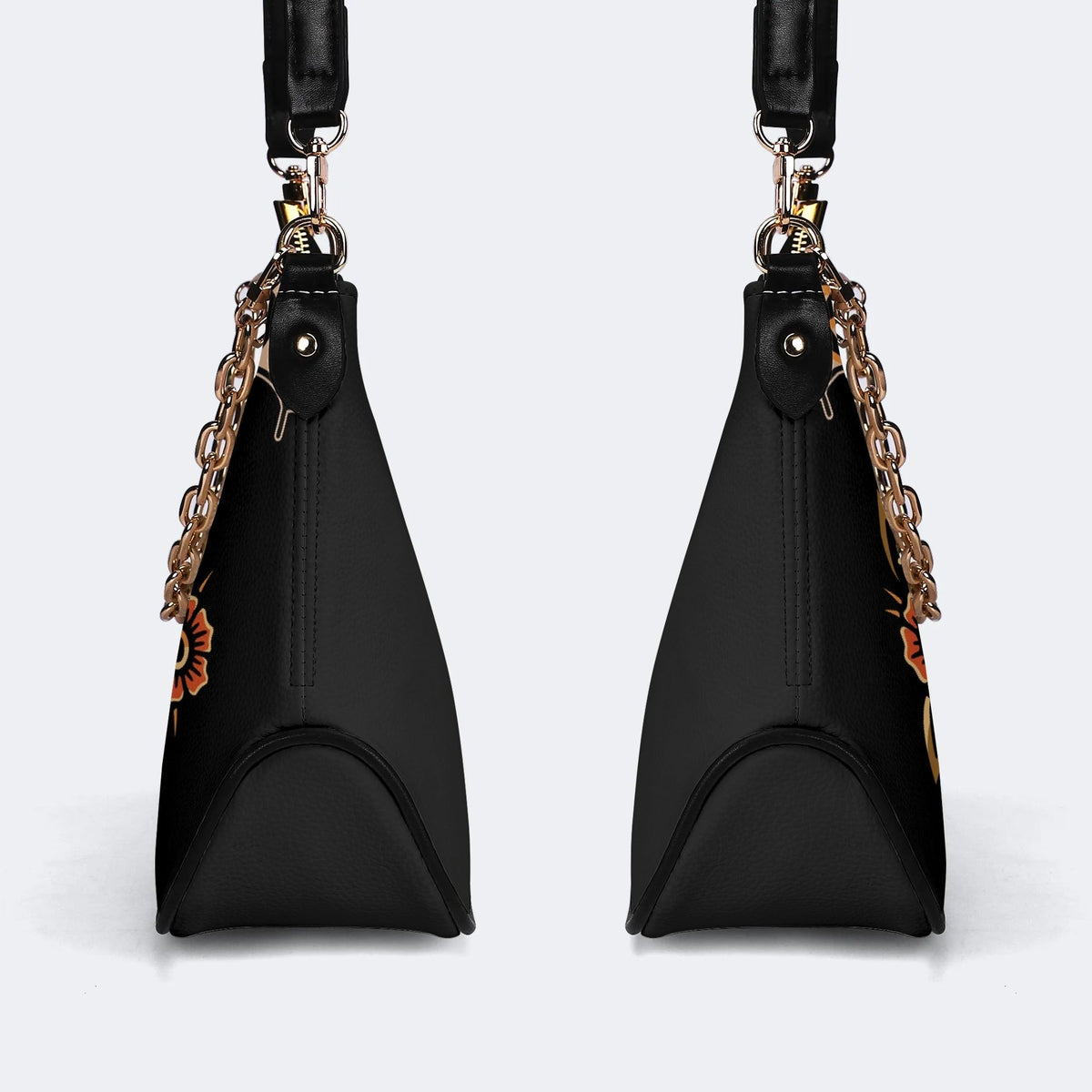 Deal With The Devil Print - Leather Crossbody Bag