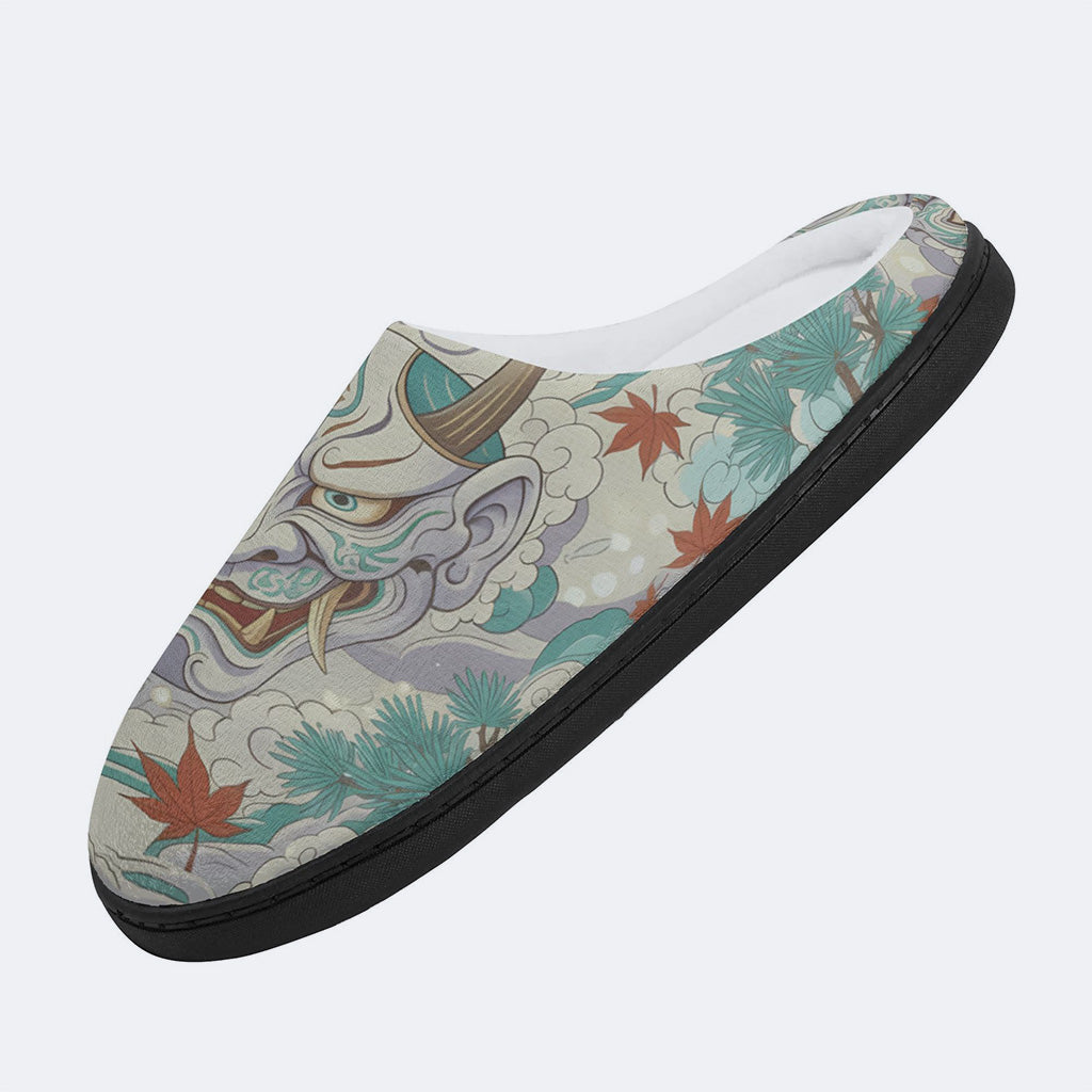 The Oni Cloud Drifters Print Fleece-Lined Slippers
