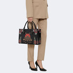 Vintage Death Moth Print - Leather Handbag