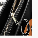 Death Moth Vintage Print - Leather Shoulder Bag