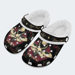 Death Moth Art Print - Fur Lined Slippers/Sandals