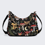 Starry Mushroom Print - Leather Crossbody Bag