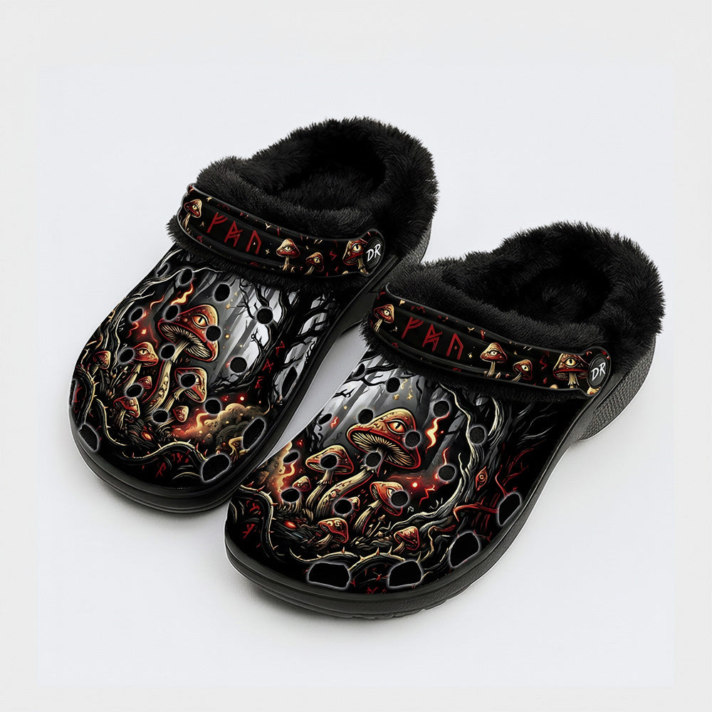 Psychedelic Mushroom Forest Print Clogs