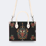 Fire Tiger Traditional Tattoo Print - Leather Handbag