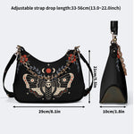 Red Spotted Death Moth - Leather Crossbody Bag