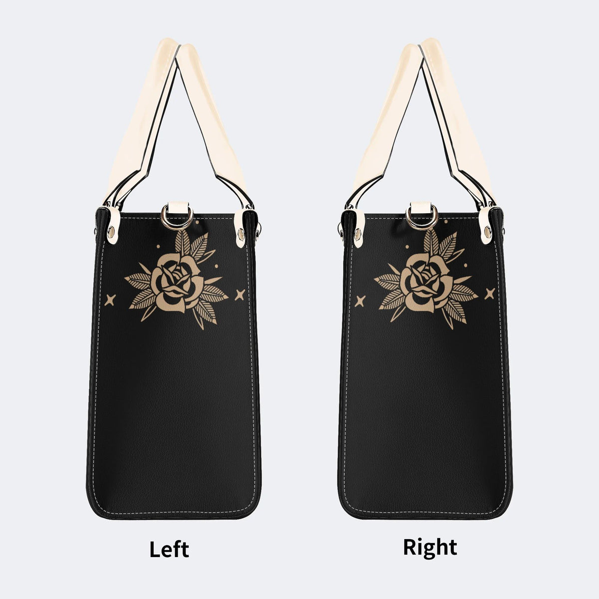 Unisex Tiger Print - Leather Handbag