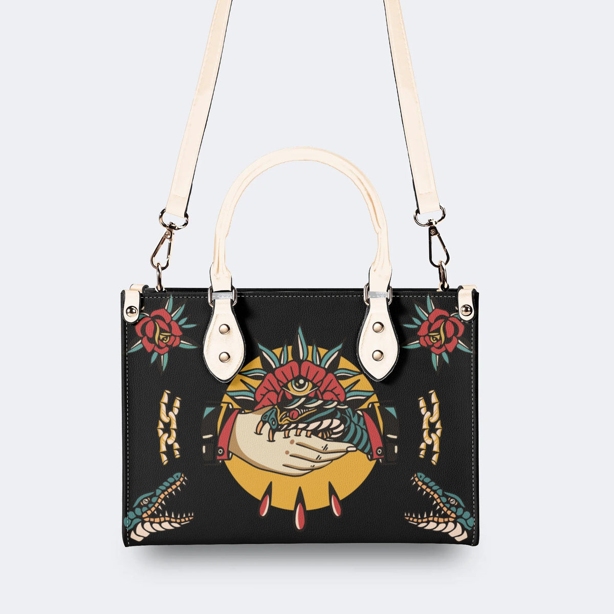 Trust No One Snake - Leather Handbag