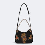 Dragon Print - Leather Crossbody Bag