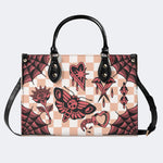 Gothic Tattoo Print - Leather Handbag