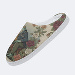 Fate of the Roses Print Fleece-Lined Slippers