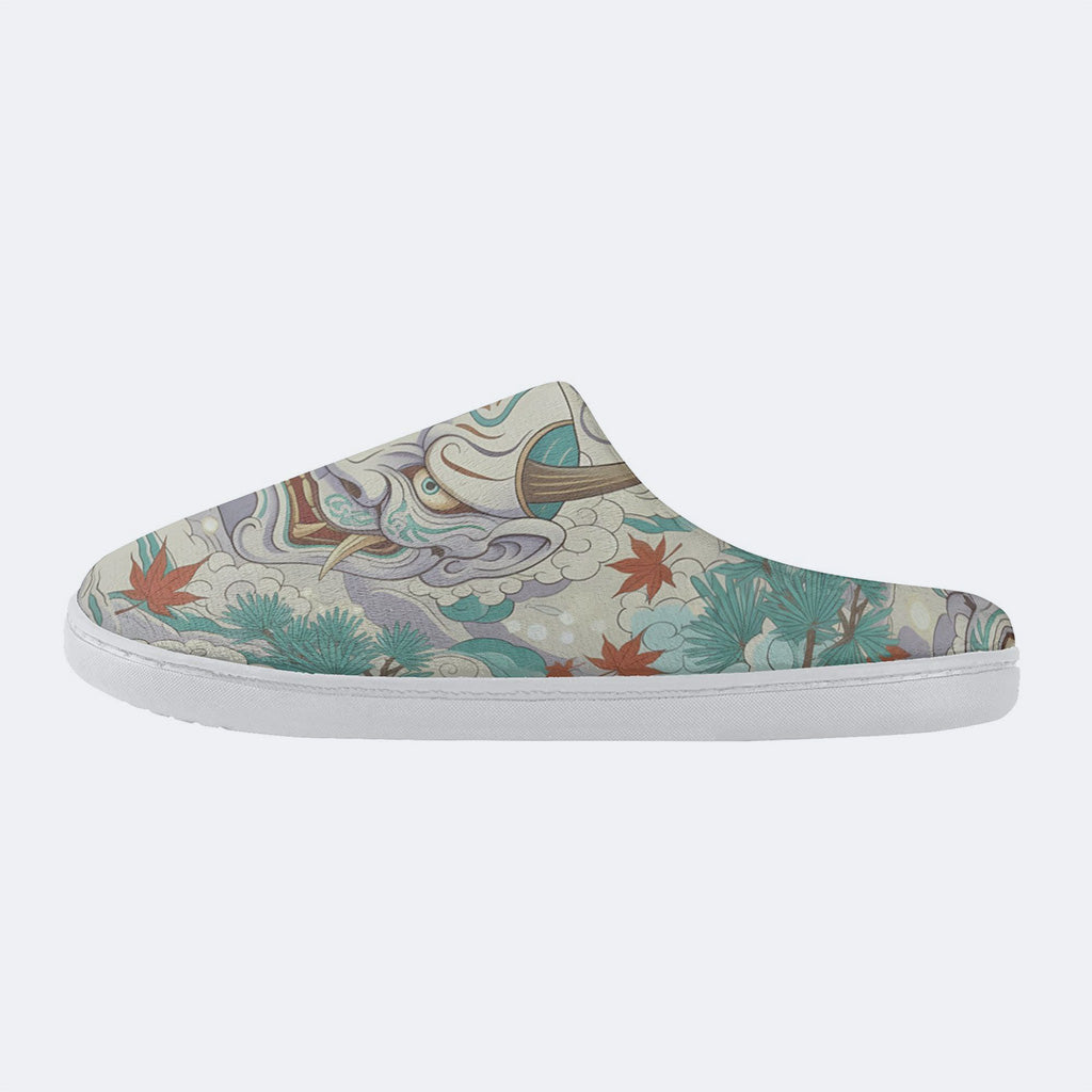 The Oni Cloud Drifters Print Fleece-Lined Slippers