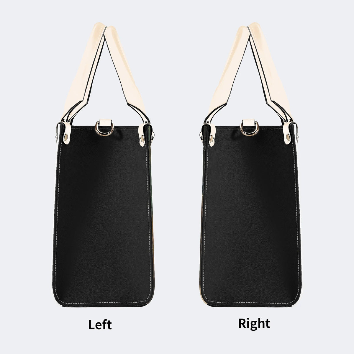 Artistic Cats Print - Leather Handbag