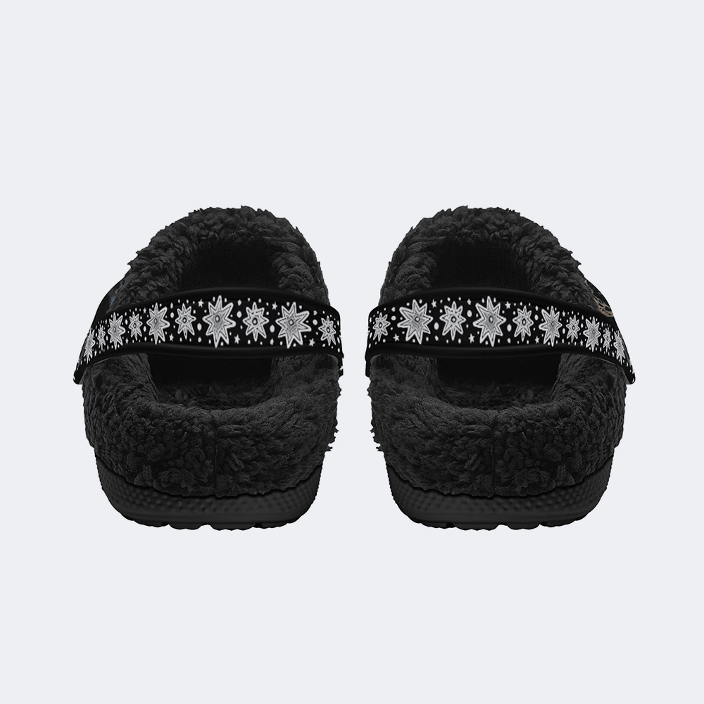 Horror Movie Vintage Graphic - Fur Lined Slippers/Sandals