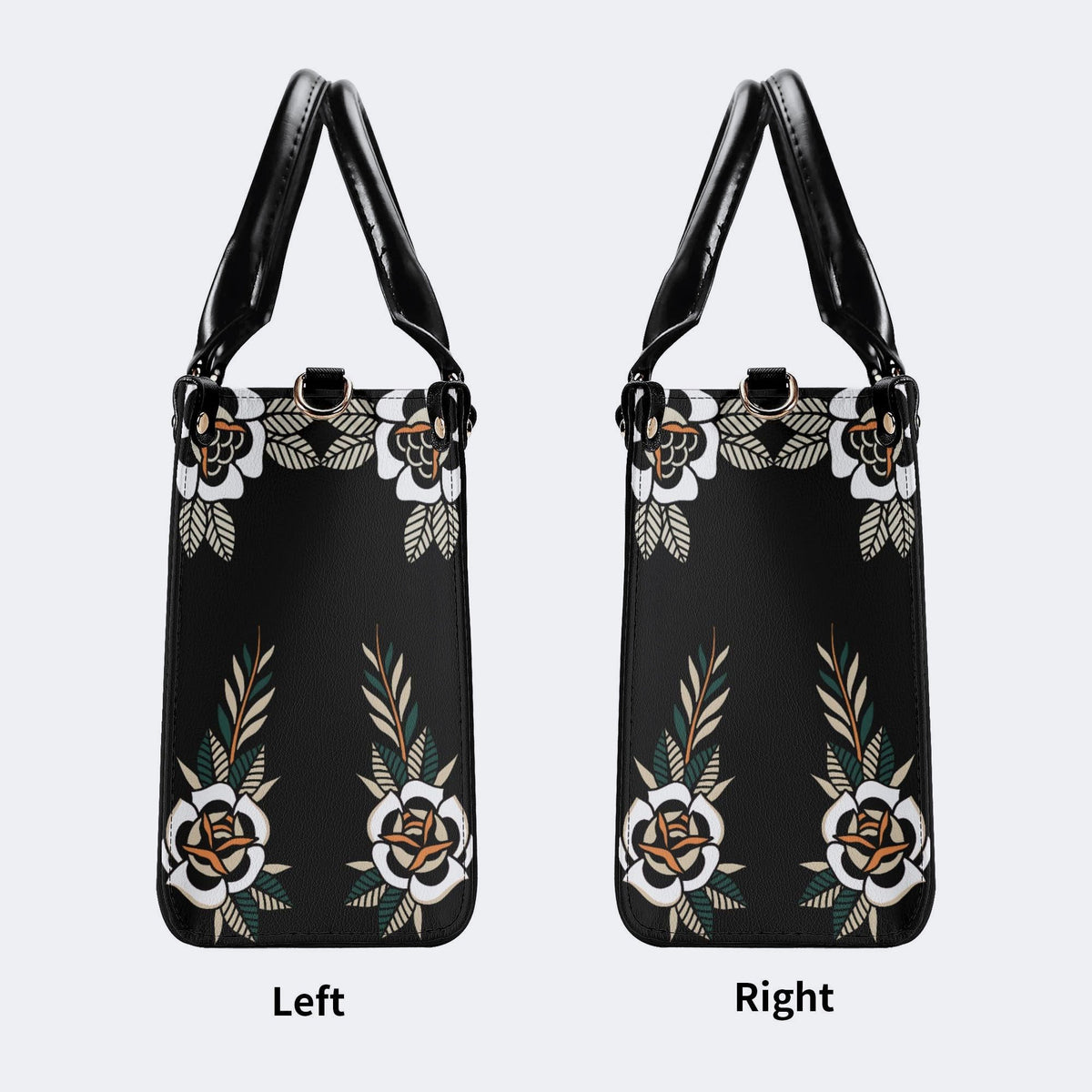 Death Moth Vintage Print - Leather Handbag