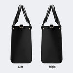 Tiger And Snake In The Moonlight- Leather Handbag