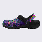 Flowing Color Psychedelic Moth Fleece-Lined Clogs