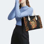 Unisex Monkey Print - Leather Handbag