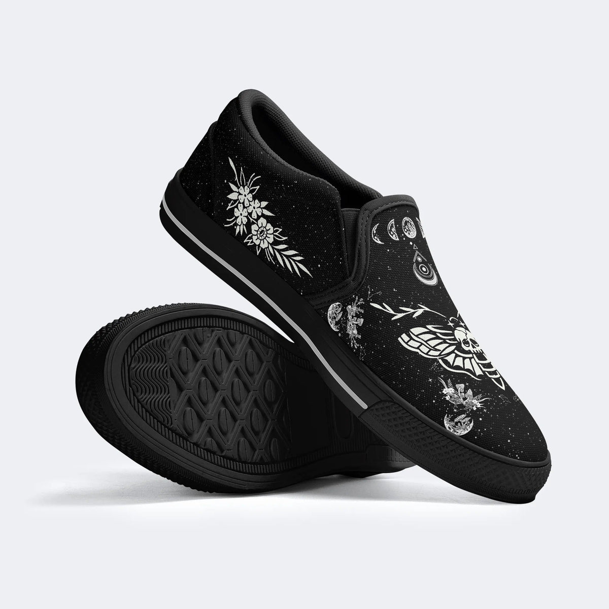 Classic Death Moth Vintage Print - Slip On Shoes