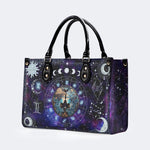 Gemini Starry Sky - Leather Handbag