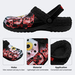 Unisex Horror Terrifier Print - Fur Lined Slippers/Sandals