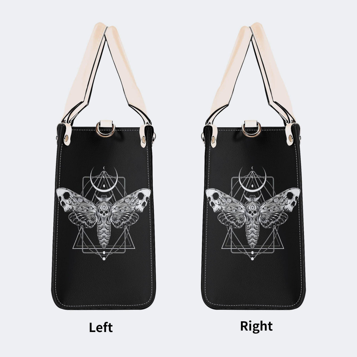 Surreal Death Moth - Leather Handbag