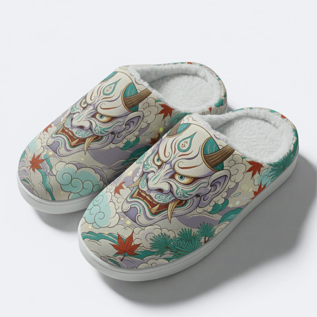 The Oni Cloud Drifters Print Fleece-Lined Slippers
