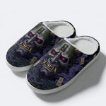 Shadow Realm Print Fleece-Lined Slippers