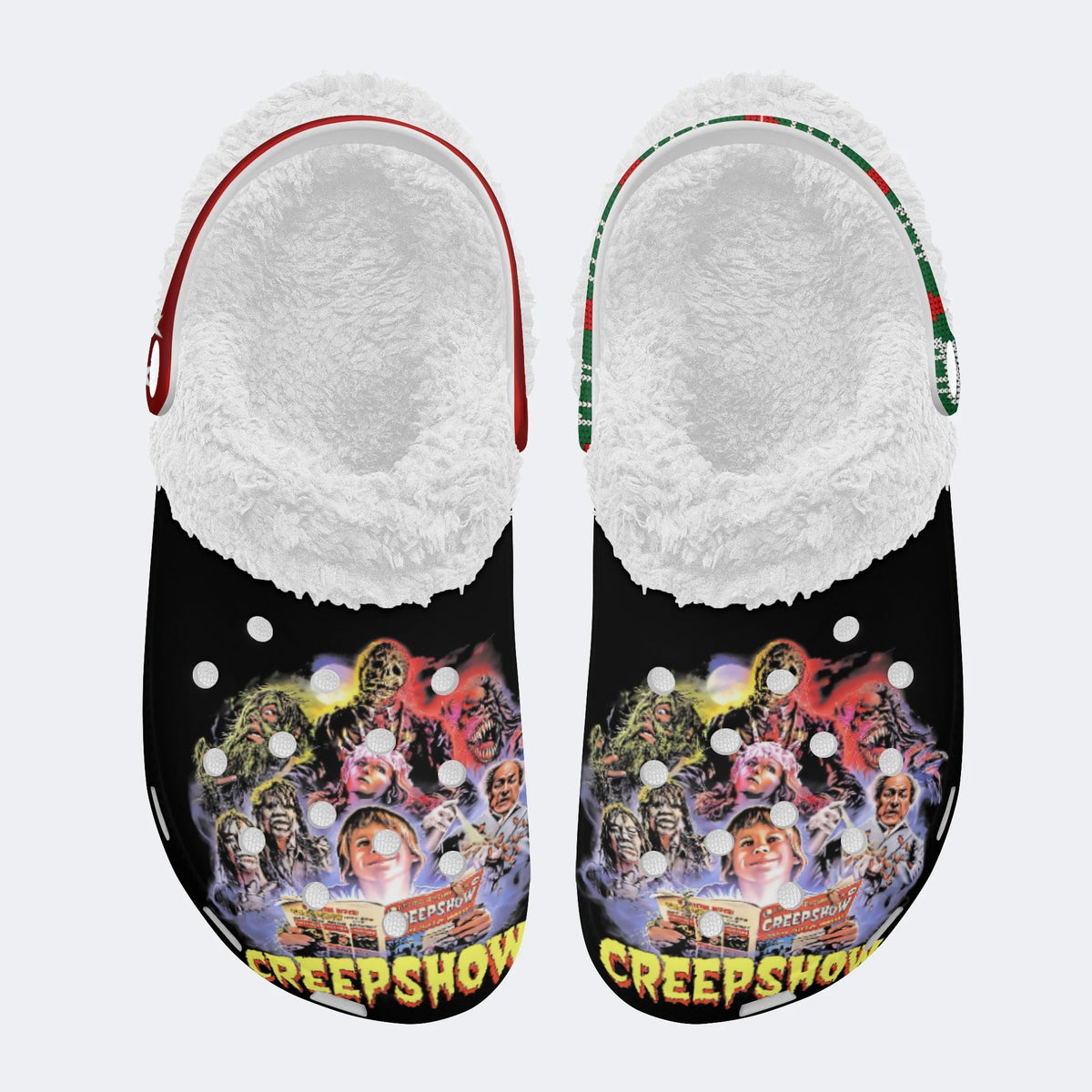 Unisex Horror Movies Print - Fur Lined Slippers/Sandals