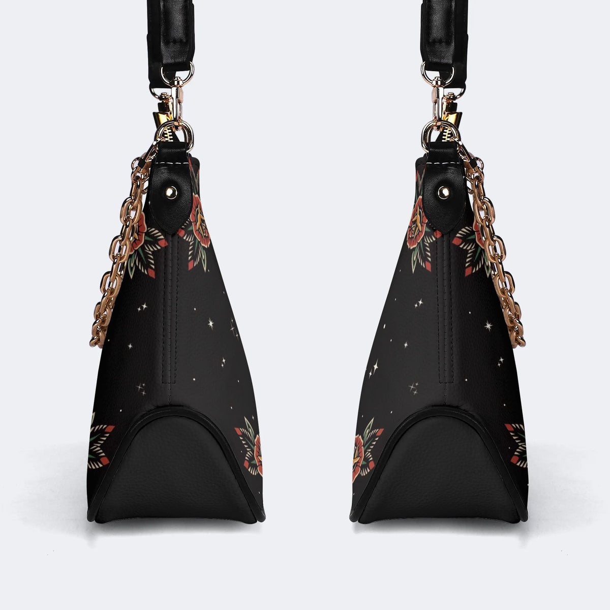 Moths Under The Moon - Leather Crossbody Bag