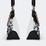 Horror Skull Print - Leather Crossbody Bag