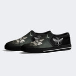 Surreal Death Moth&Skull - Slip On Shoes