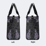 Death Moth Vintage Print - Leather Handbag