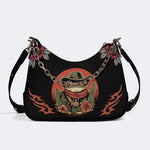 Cowboy Frog Print - Leather Crossbody Bag