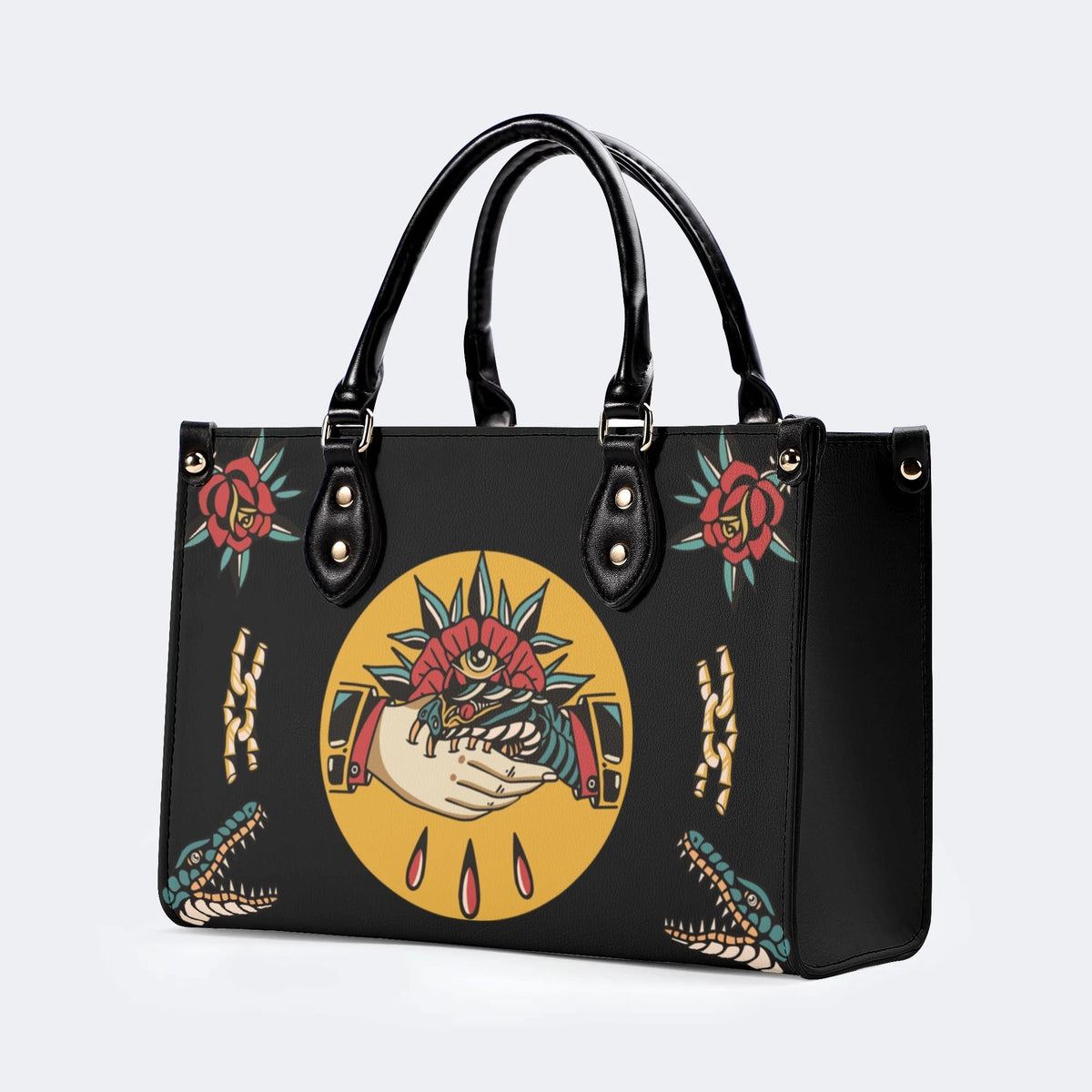 Trust No One Snake - Leather Handbag
