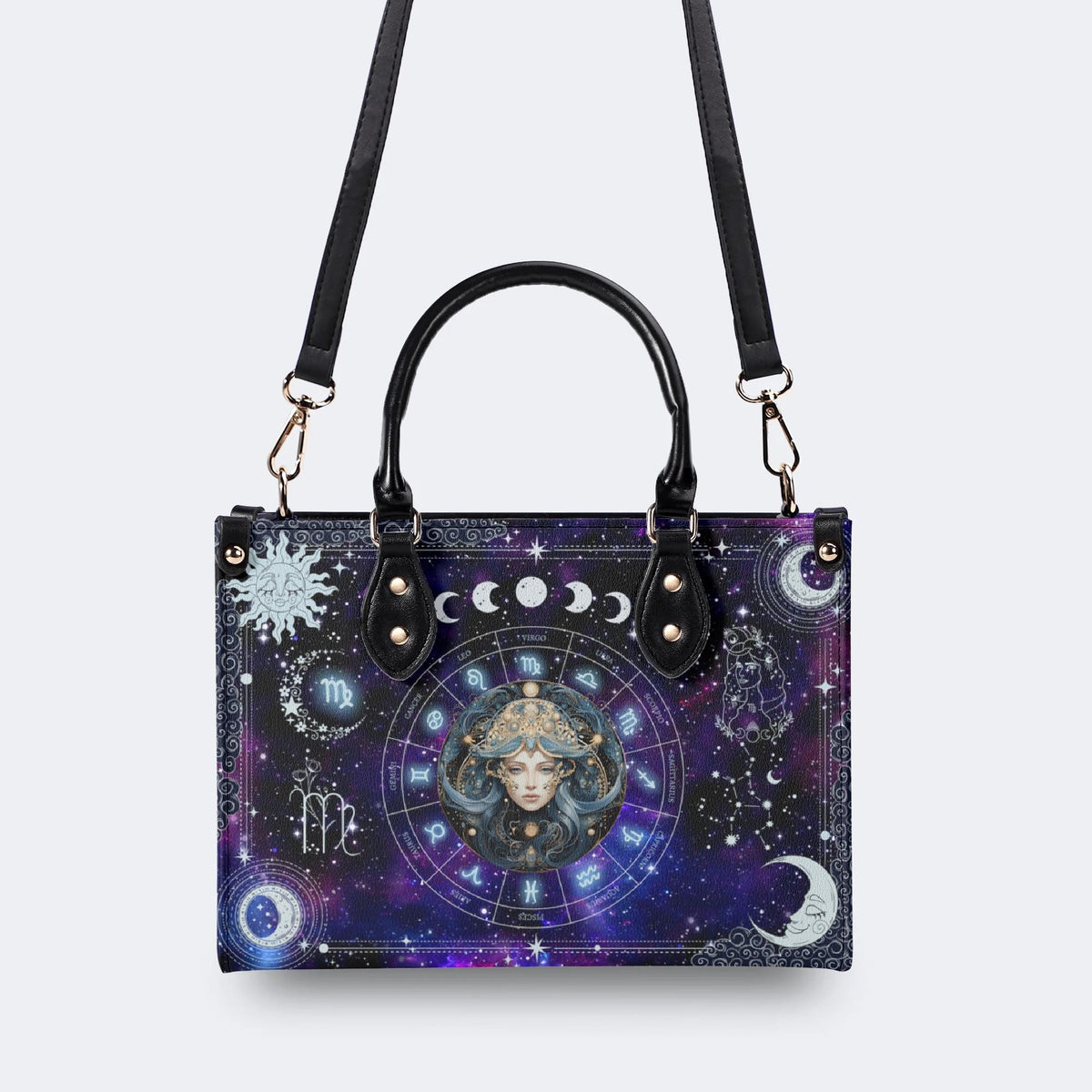 Virgo Starry Sky - Leather Handbag