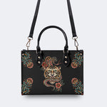 Snake&Tiger Print - Leather Handbag