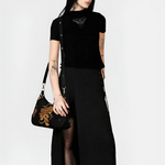 Old School Tiger & Snake Print - Leather Crossbody Bag