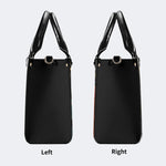 Artistic Graffiti Cats Print - Leather Handbag