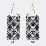 Retro Gothic Black Stripe Lace - Leather Handbag