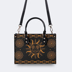 Retro Sun Print - Leather Handbag