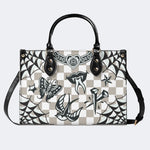 Gothic Tattoo Print - Leather Handbag