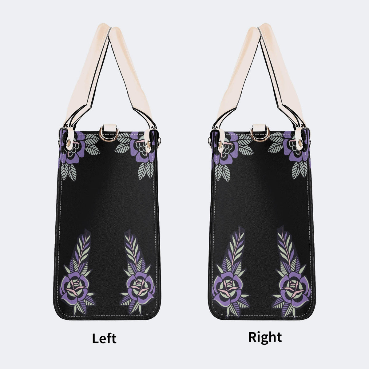 Unisex Tiger Print - Leather Handbag